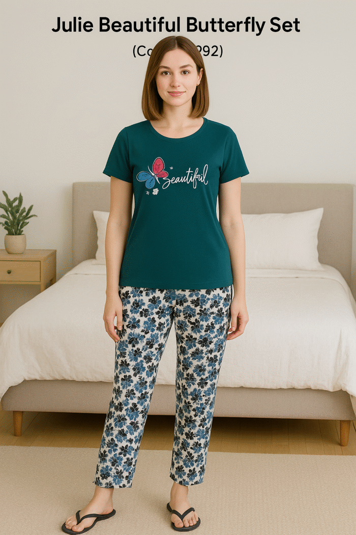 Beautiful Butterfly Nightwear Set - Image 2